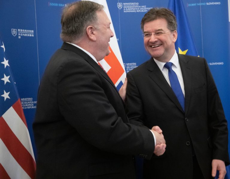 Mike Pompeo, Miroslav Lajčák