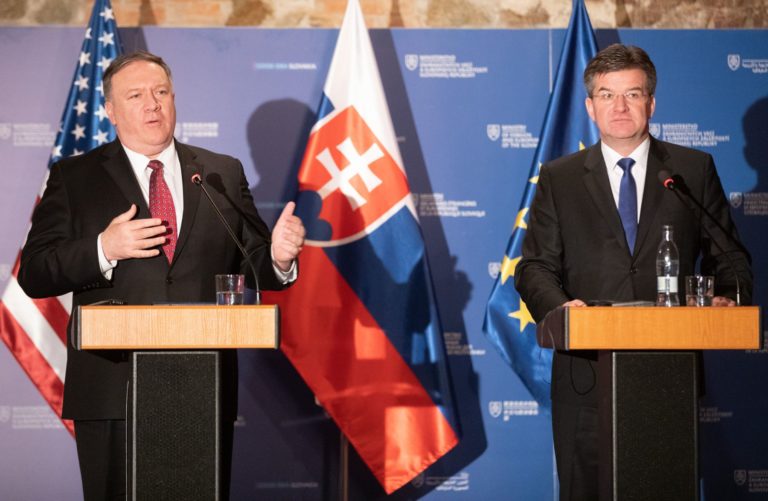 Mike Pompeo, Miroslav Lajčák