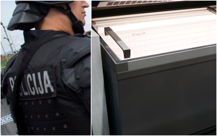 Chorvátsko, polícia, mraznička