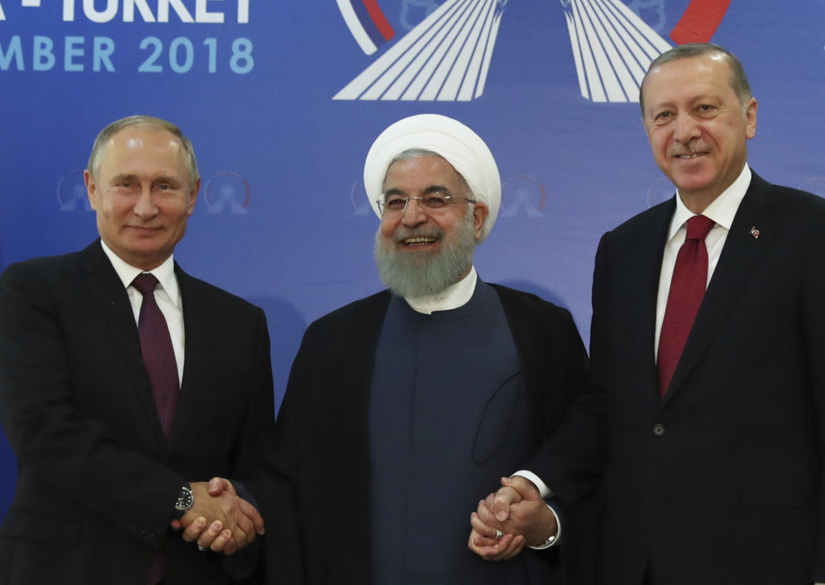 Turecko, Irán, Rusko, Recep Tayyip Erdogan, Hassan Rúhání, Vladimir Putin