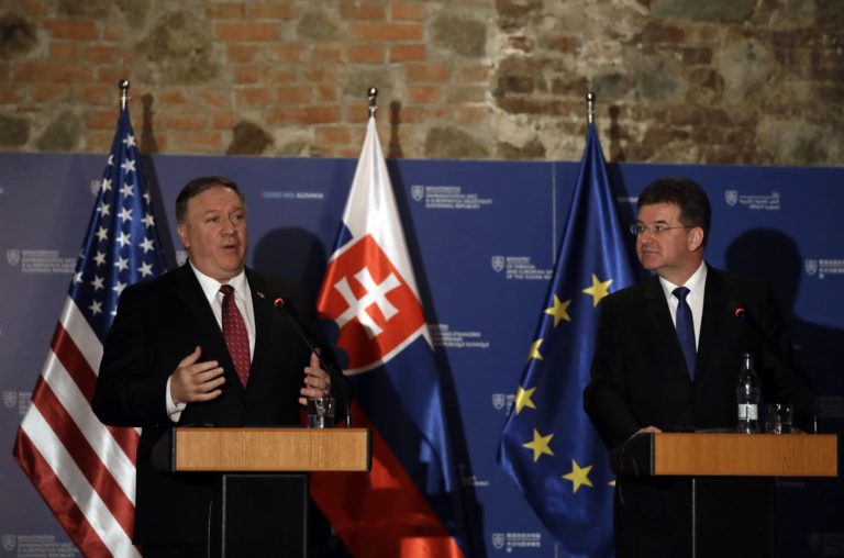 Mike Pompeo, Miroslav Lajčák