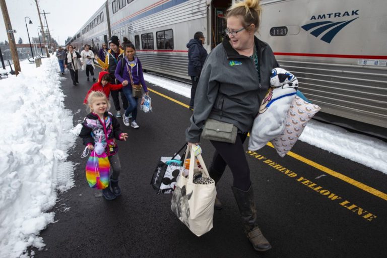 Stranded Amtrak Train
