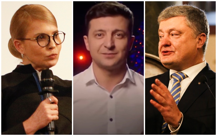 Julija Tymošenková, Volodymyr Zelenskij, Petro Porošenko