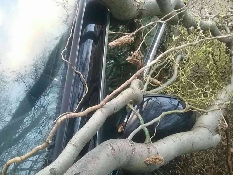 Stredné Slovensko, silný vietor