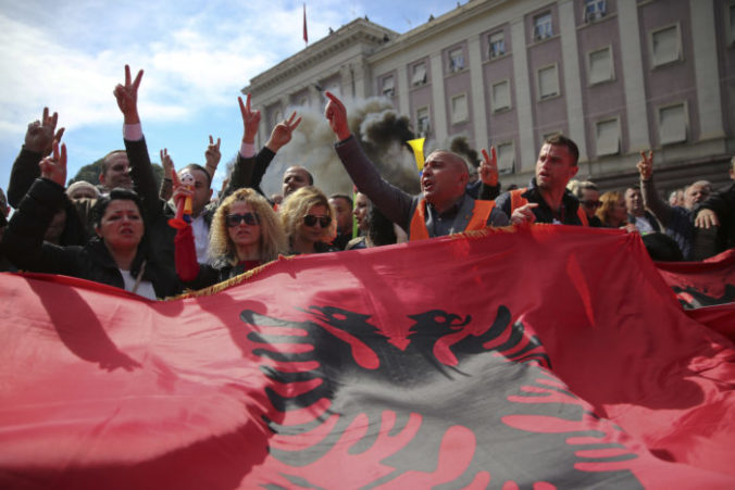 Albánsko, protest