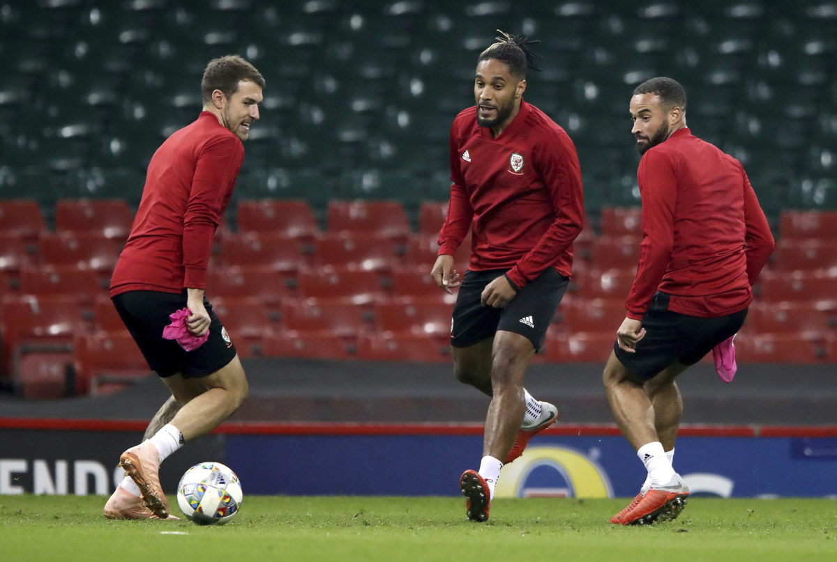 Aaron Ramsey, Ashley Williams,Jazz Richards.