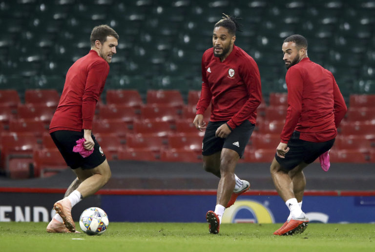 Aaron Ramsey, Ashley Williams,Jazz Richards.