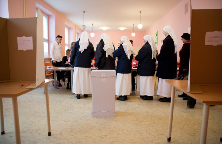 Prezidentské voľby 2019 na Slovensku: Volebný akt rehoľných sestier v Nitre
