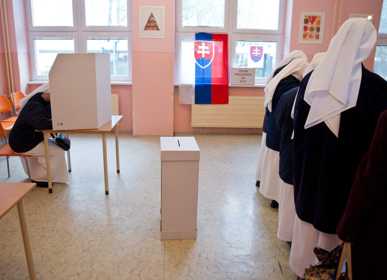 Prezidentské voľby 2019 na Slovensku: Volebný akt rehoľných sestier v Nitre