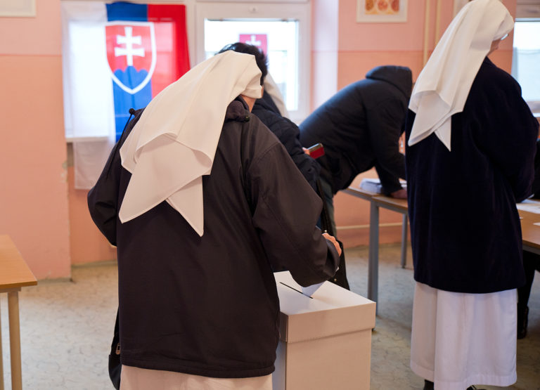 Prezidentské voľby 2019 na Slovensku: Volebný akt rehoľných sestier v Nitre