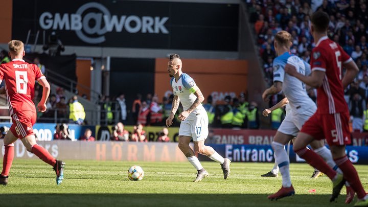 FUTBAL: Wales - Slovensko (kvalifikácia o postup na ME 2020), Marek Hamšík