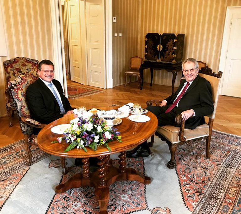 Maroš Šefčovič, Miloš Zeman