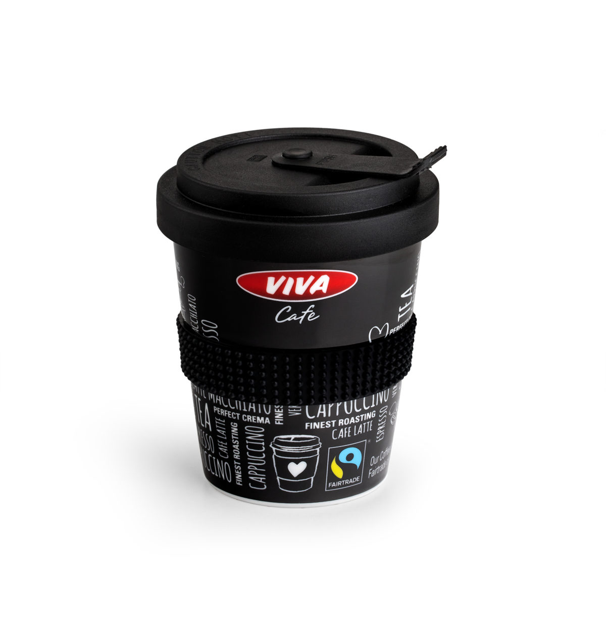 VIVA porcelain cup black small