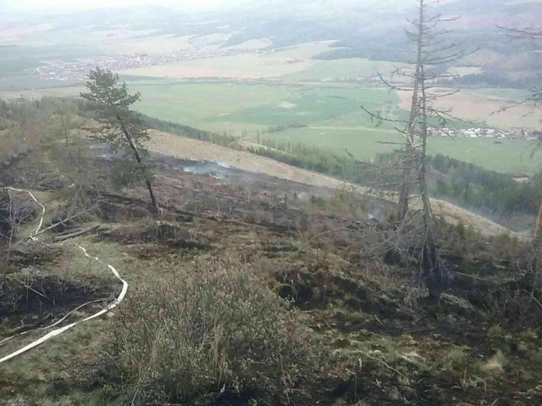 požiar, les, Kravany