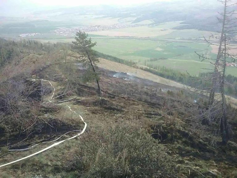 požiar, les, Kravany