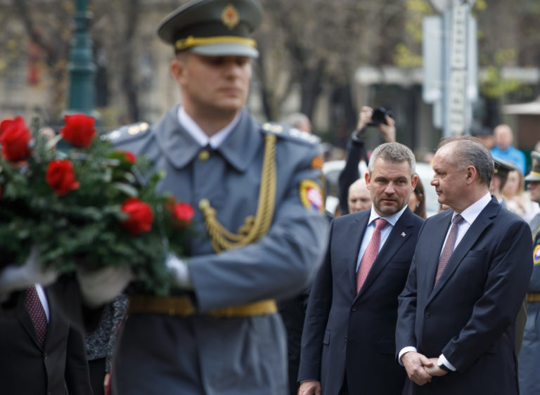 74. výročia oslobodenia Bratislavy, Peter Pellegrini, Andrej Kiska