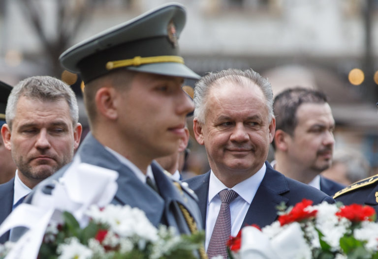 74. výročia oslobodenia Bratislavy, Peter Pellegrini, Andrej Kiska