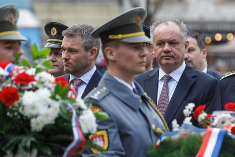 74. výročia oslobodenia Bratislavy, Peter Pellegrini, Andrej Kiska
