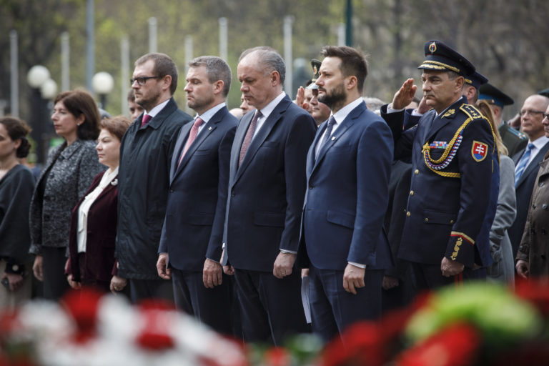 74. výročia oslobodenia Bratislavy, Andrej Kiska, Matúš Vallo, Peter Pellegrini