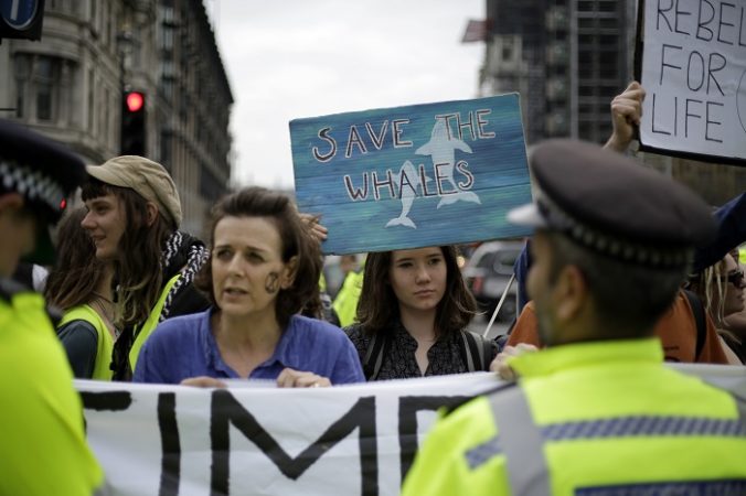 Londýn, aktivisti, protest