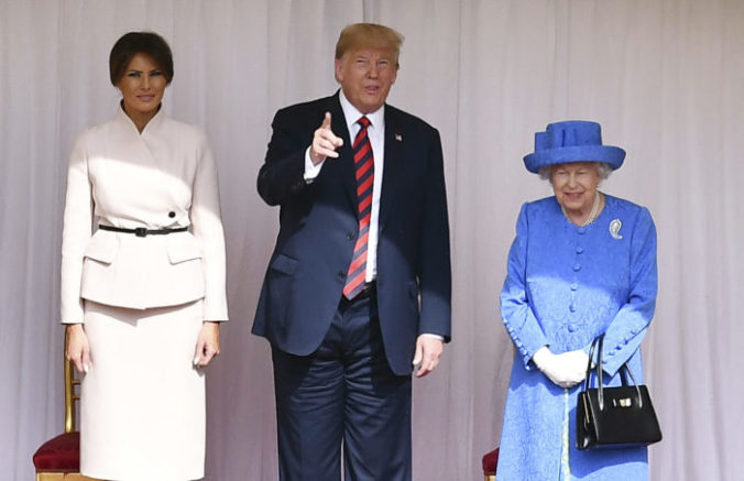 Melania Trumpová, Donald Trump, kráľovná Alžbeta II.