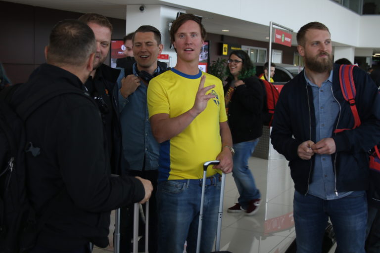 MS v hokeji 2019 - Fanúšikovia Švédsko