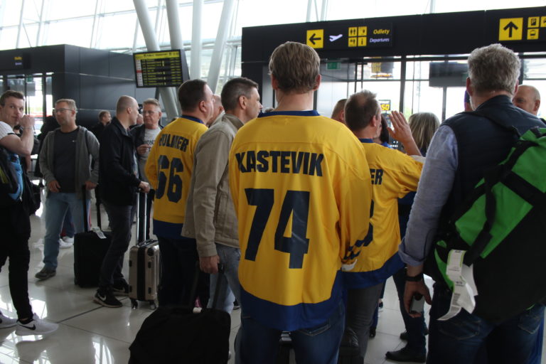 MS v hokeji 2019 - Fanúšikovia Švédsko