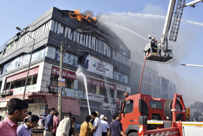 Požiar v indickom meste Surat