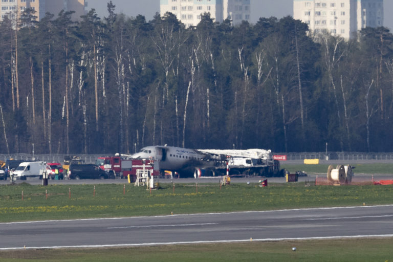 Rusko, Moskva, havária lietadla