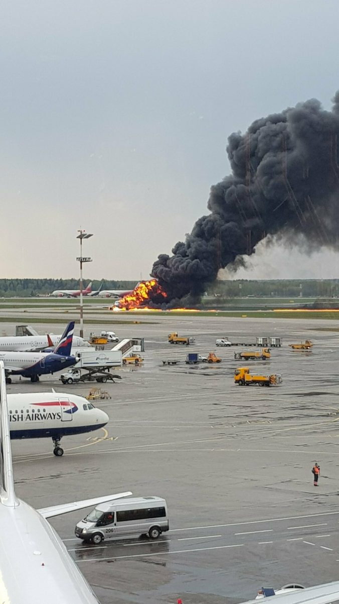 Rusko, Moskva, havária lietadla