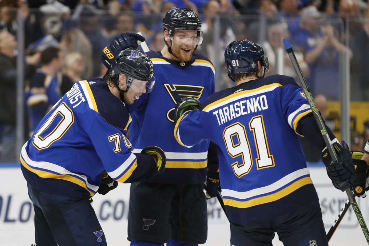 Oskar Sundqvist, Colton Parayko, Vladimir Tarasenko
