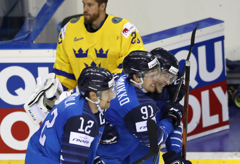 MS v hokeji 2019 (štvrťfinále): Fínsko - Švédsko