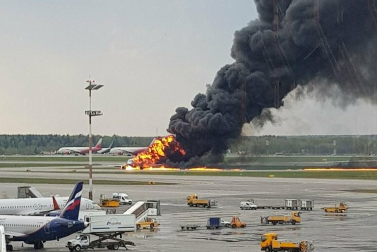 Russia Plane Fire