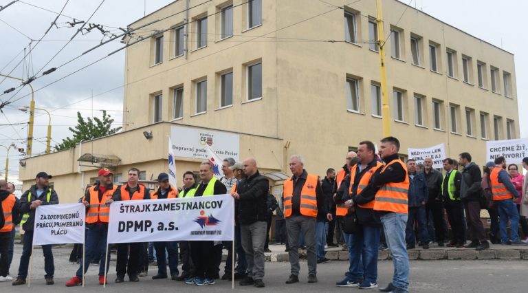 štrajk zamestnancov DPMP