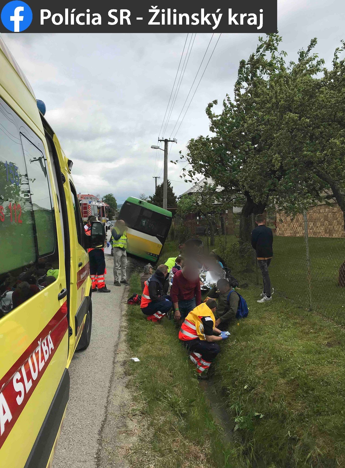 Žilina, havária autobusu