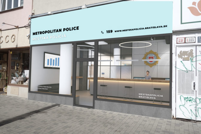 Nová stanica mestskej polície na Obchodnej ulici v Bratislave