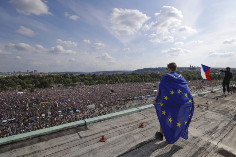 Praha, protest, Letná