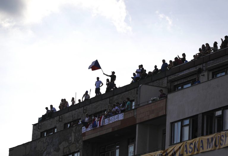 Praha, protest, Letná