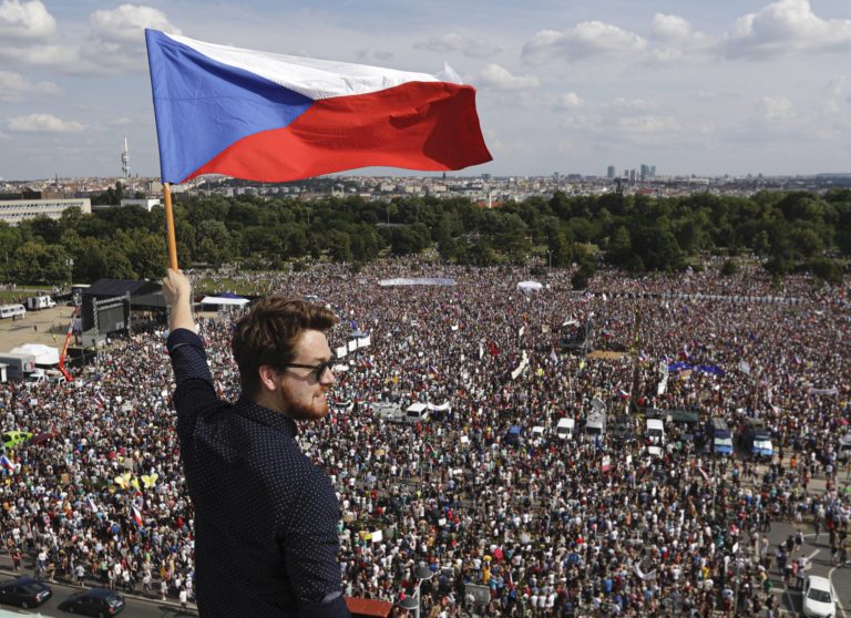 Praha, protest, Letná