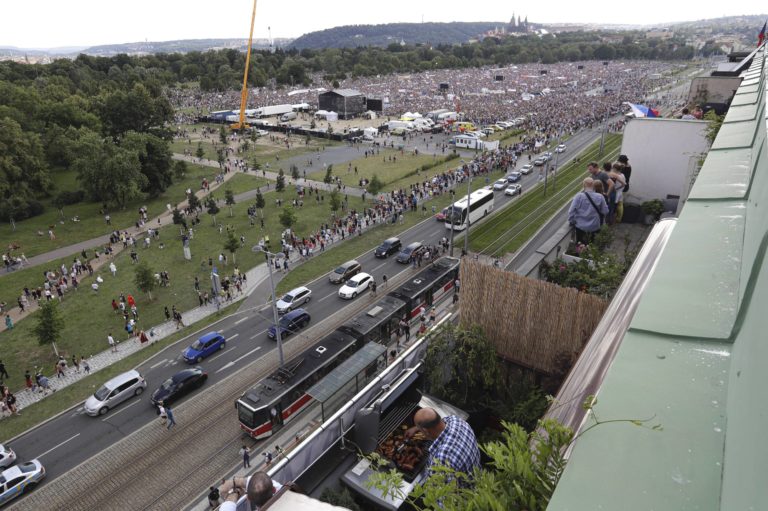 Praha, protest, Letná