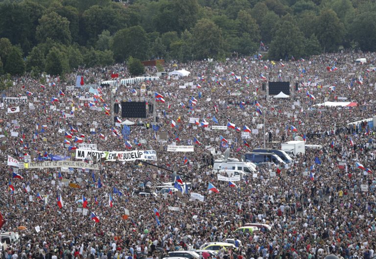 Praha, protest, Letná