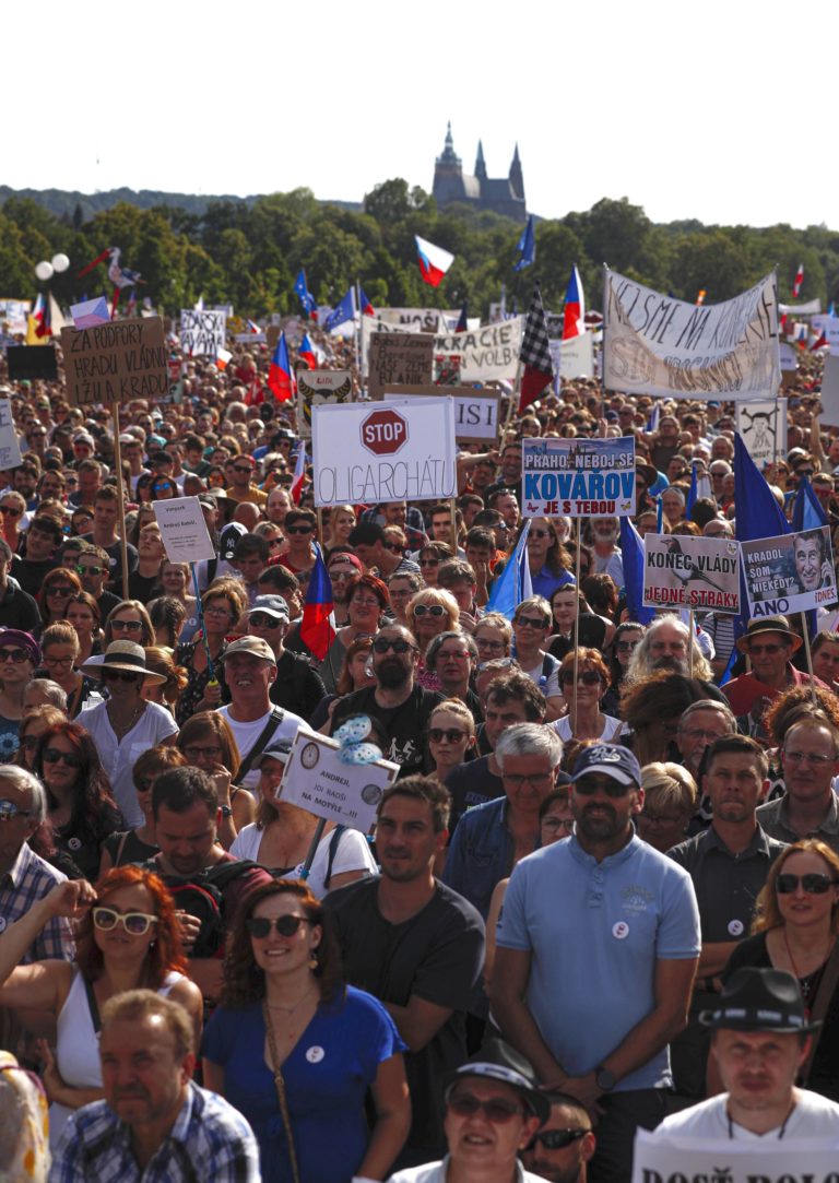 Praha, protest, Letná