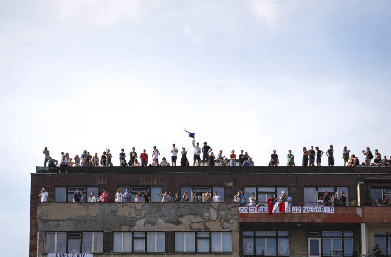 Praha, protest, Letná