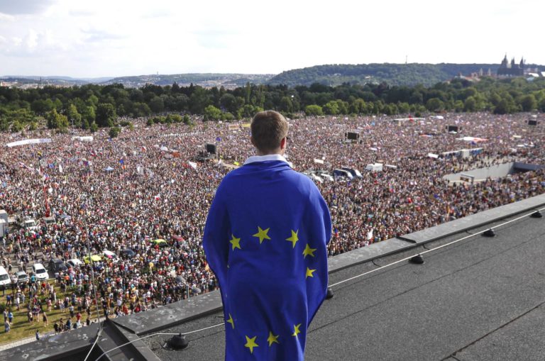 Praha, protest, Letná