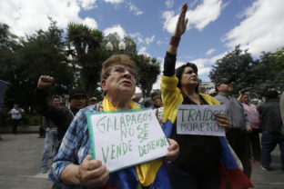 Ekvádor, Galapágy, protest