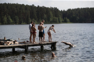 Litva, jazero, horúčavy