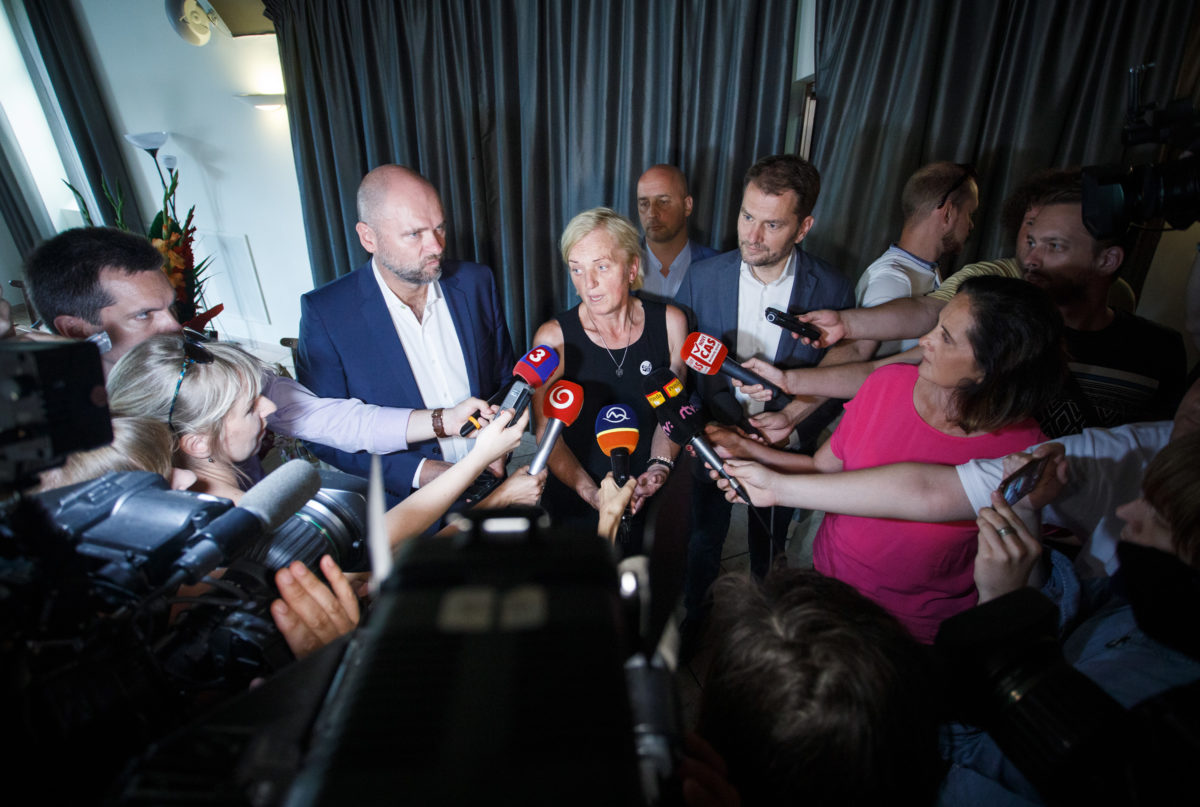 Igor Matovič, Zlatica Kušnírová, Richard Sulík, József Menyhárt