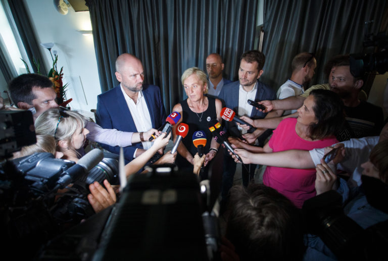 Igor Matovič, Zlatica Kušnírová, Richard Sulík, József Menyhárt