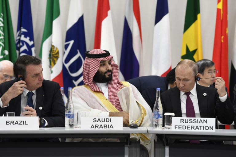Jair Bolsonaro, Muhammad bin Salmán, Vladimir Putin
