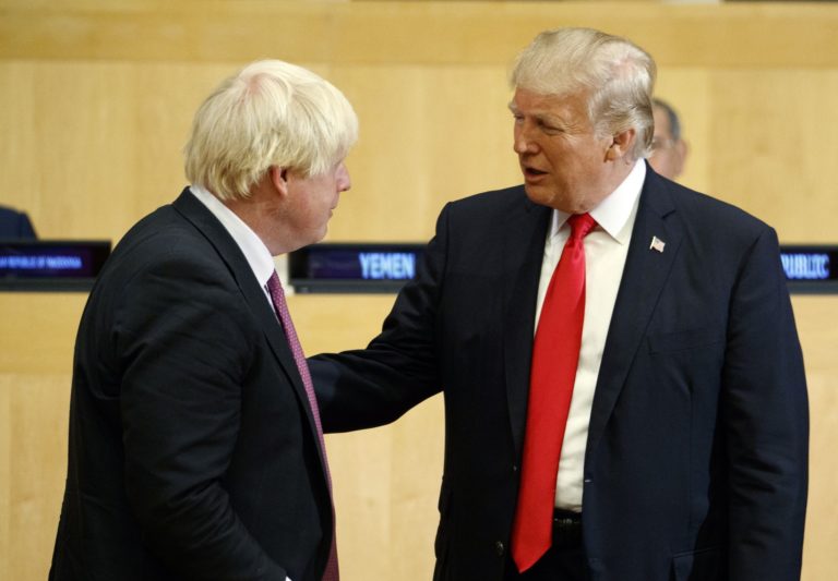 Boris Johnson, Donald Trump